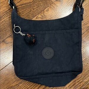 Kipling Black Messenger Bag with Charm